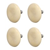 Cumpara ieftin Picior pentru mobila &Oslash; 36 mm, filet M6 x 12 mm, crem, 4 buc / set