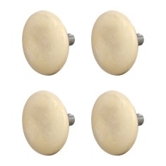 Picior pentru mobila &Oslash; 36 mm, filet M6 x 12 mm, crem, 4 buc / set