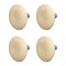 Picior pentru mobila &Oslash; 36 mm, filet M6 x 12 mm, crem, 4 buc / set