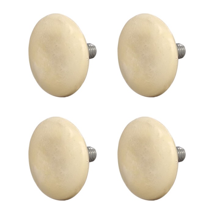 Picior pentru mobila &Oslash; 36 mm, filet M6 x 12 mm, crem, 4 buc / set
