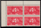 ROMANIA 1948 LP 247 - 130 ANI NASTEREA LUI N. BALCESCU EROARE BLOC 4 TIMBRE MNH, Nestampilat