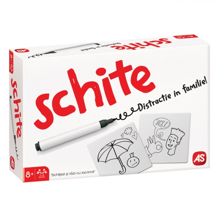 Joc de Societate AS, Schite, Distracție &icirc;n Familie, 8+ Ani