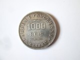 Brazilia 1000 Reis 1907 argint 900 in stare foarte buna cu patină deosebită la cel mai mic pret,diametrul:26 mm,greutate:10 grame