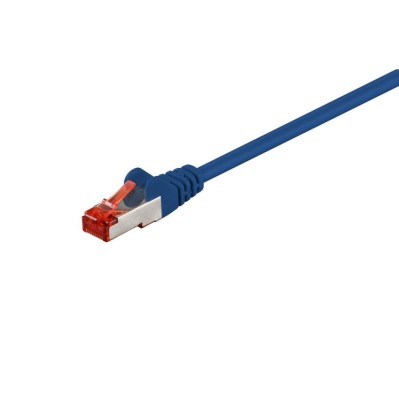 Cablu internet, SFTP CAT6 mufat Hoff, LSZH, albastru, 1 m foto