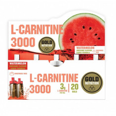 L-Carnitina 3000mg cu aroma de pepene rosu, 20 doze, Gold Nutrition