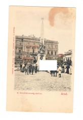 CP Arad - Grupul statuar Sf. Treime, pana in 1918, necirculata, patata