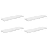 Cumpara ieftin Rafturi de perete, 4 buc., alb extralucios, 90x23,5x3,8 cm, MDF