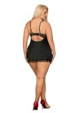 Babydoll Sexy Cu Dantela Lovae, Negru, XXL, Obsessive