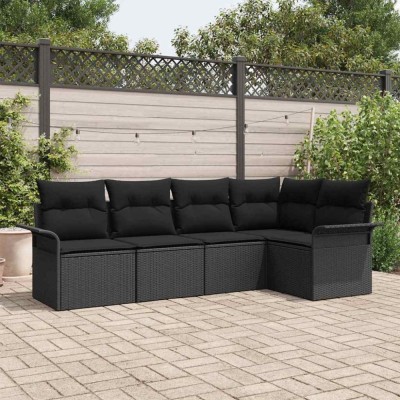 vidaXL Set de canapele pentru grădină 5 pcs 242.5 x 132.5 x 85 cm 3345363 foto