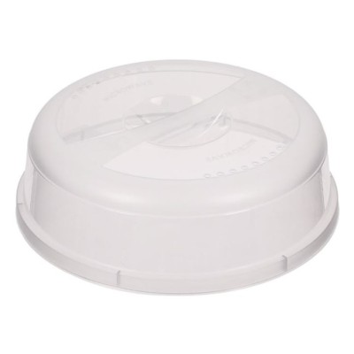 Capac pentru cuptorul cu microunde, plastic, alb, 24,5 x 7,5 cm foto