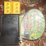 LOT TREI(3) JOCURI PERIOADA COMUNISTA(ANII &#039;80)/LABIRINT,JOC CU BILE si ,,BILARD&quot;/ PRET PENTRU TOATE TREI !