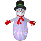 Outsunny Om de zăpadă gonflabil de Crăciun, 240 cm, decorațiune gonflabilă de Crăciun cu lumini LED, 177x78x240cm, multicolor | Aosom Romania