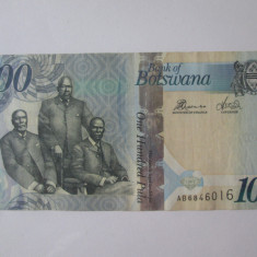 Data rara! Botswana 100 pula 2010