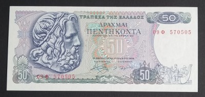 Grecia, 50 Drahme 1978, UNC. foto