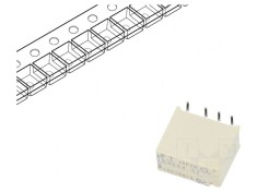 Releu electromagnetic DPDT 4,5VDC 2A 0,3A/125VAC