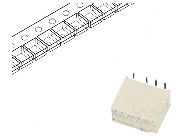 Releu electromagnetic DPDT 4,5VDC 2A 0,3A/125VAC