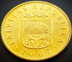 Moneda 5 SANTIMI - LETONIA, anul 2007 *cod 325 = UNC