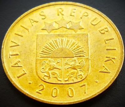 Moneda 5 SANTIMI - LETONIA, anul 2007 *cod 325 = UNC foto