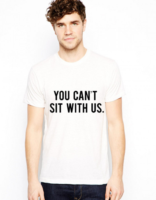 Tricou Sit With Us - Alb - M