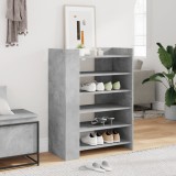 Pantofar, gri beton, 74,5x37,5x100 cm, lemn prelucrat