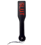 ​Padela Bound to Please Slut Spanking Paddle, piele neagra