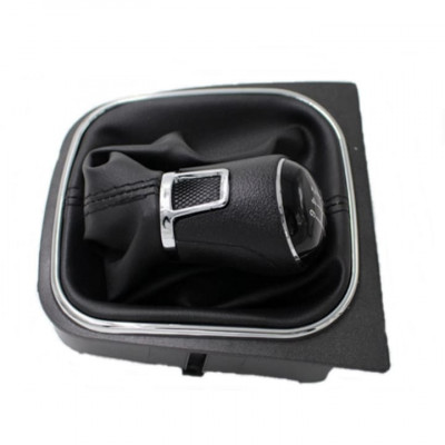 Maner/Nuca schimbator 5 viteze negru + manson schimbator, compatibi VW Golf 6 Motor Starter foto