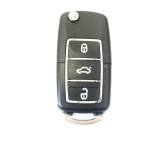 Carcasa Cheie Briceag VW 3 Butoane Chrom-Negru Butoane Albe Design NOU AutoProtect KeyCars, Oem