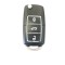 Carcasa Cheie Briceag VW 3 Butoane Chrom-Negru Butoane Albe Design NOU AutoProtect KeyCars