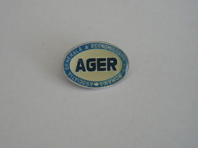QW9 J 33 - Insigna tematica economie - Asociatia generala a economistilor AGER foto