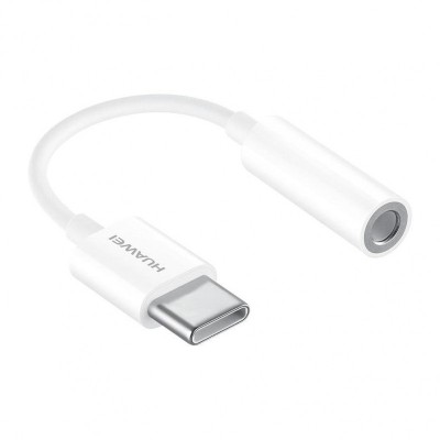 Adaptor audio USB Type C la Jack 3.5 mm Huawei P20 Alb foto