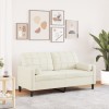 VidaXL Canapea cu 2 locuri cu pernuțe, crem, 140 cm, catifea 3278227