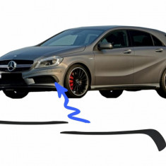 Prelungiri Bara Fata Compatibil cu Mercedes A-Class W176 (2012-08.2015) A45 Design Negru Mat Performance AutoTuning