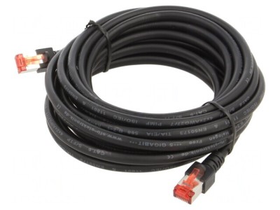 Patch Cord S/FTP Cat6 Negru 5m LSZH foto