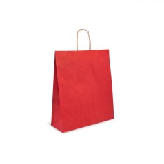 Sacosa Cadou, Kraft, Rosu, 36x12x41cm, Manere Hartie