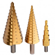 Set Burghie Metal Proline HSS-TI Conice in Trepte Diametru 4 - 38 mm 3 Piese