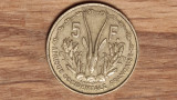 Africa de Vest Occidentala Franceza - 5 francs (franci) 1956 - stare ff buna