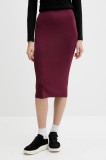 Armani Exchange fustă culoarea bordo, midi, creion, XW001302 AF10352