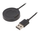 Cablu &icirc;ncărcare smartwatch 1m 1A negru