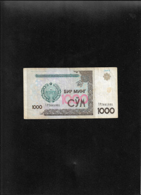 Uzbekistan 1000 1.000 sum 2001 seria7641331 foto