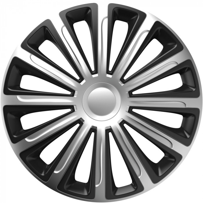 Set capace roti auto Cridem Trend 4buc - Argintiu/Negru - 13&#039;&#039; Garage AutoRide