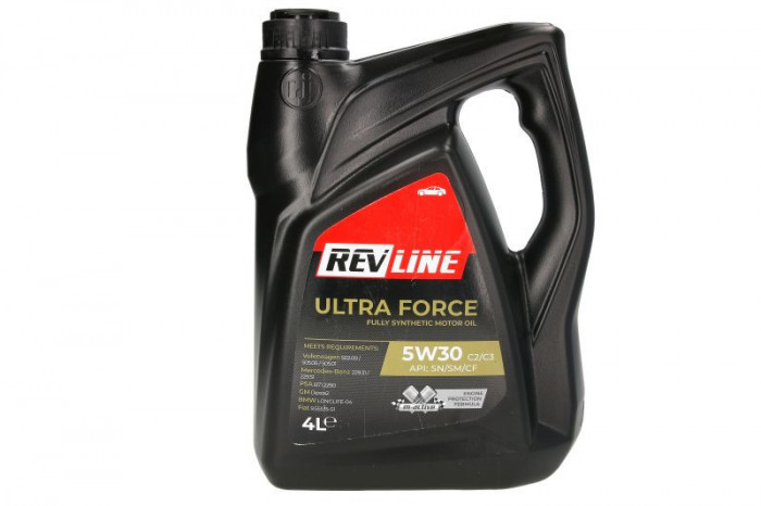 Ulei de motor Ultra Force (4L) 5W30; API CF;SM;SN;Acea C2;C3;BMW LL-04;Citroen B71 2290;Fiat 9.55535 S1;GM DEXOS 2;MB 229.31;MB 229.51;Peugeot B71 229