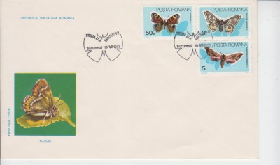 C12 - FDC Romania - Fluturi - LP1130 - 1985 foto
