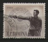 Romania 1955 - Campionatele europene de tir, stampilata