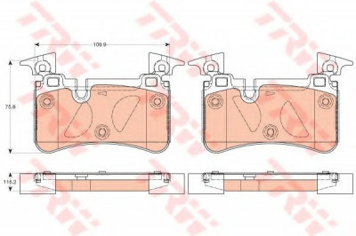 Set placute frana,frana disc MERCEDES E-CLASS (W211) (2002 - 2009) TRW GDB2061 foto