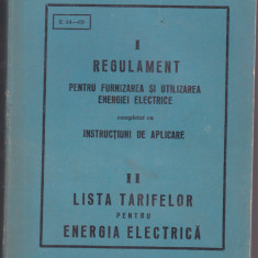 REGULAMENT PENTRU FURNIZAREA SI UTILIZAREA ENERGIEI ELECTRICE (1970)