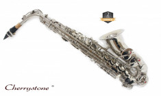 Saxofon ARGINTIU curbat ALT Cherrystone ALTO Saxophone Mib studiu NOU foto