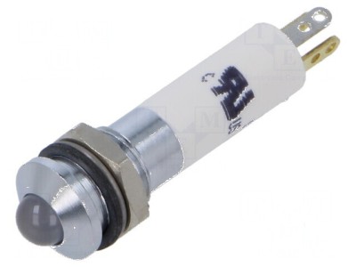 Lampă LED convexă roşie/verde 24VDC &amp;Oslash;8mm foto