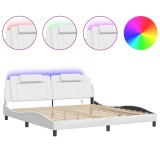 Cadru de pat, Viana, cu LED fara saltea, alb, 200x200 cm