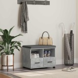 vidaXL Bancă pentru hol cu pernă Gri din beton 60 x 38 x 46 cm 891451