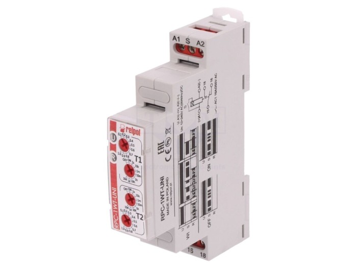 Timer Programabil SPDT 1s-10zile 250VAC/24VDC 16A